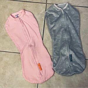 SwaddleMe Pink and Gray Swaddle Duo